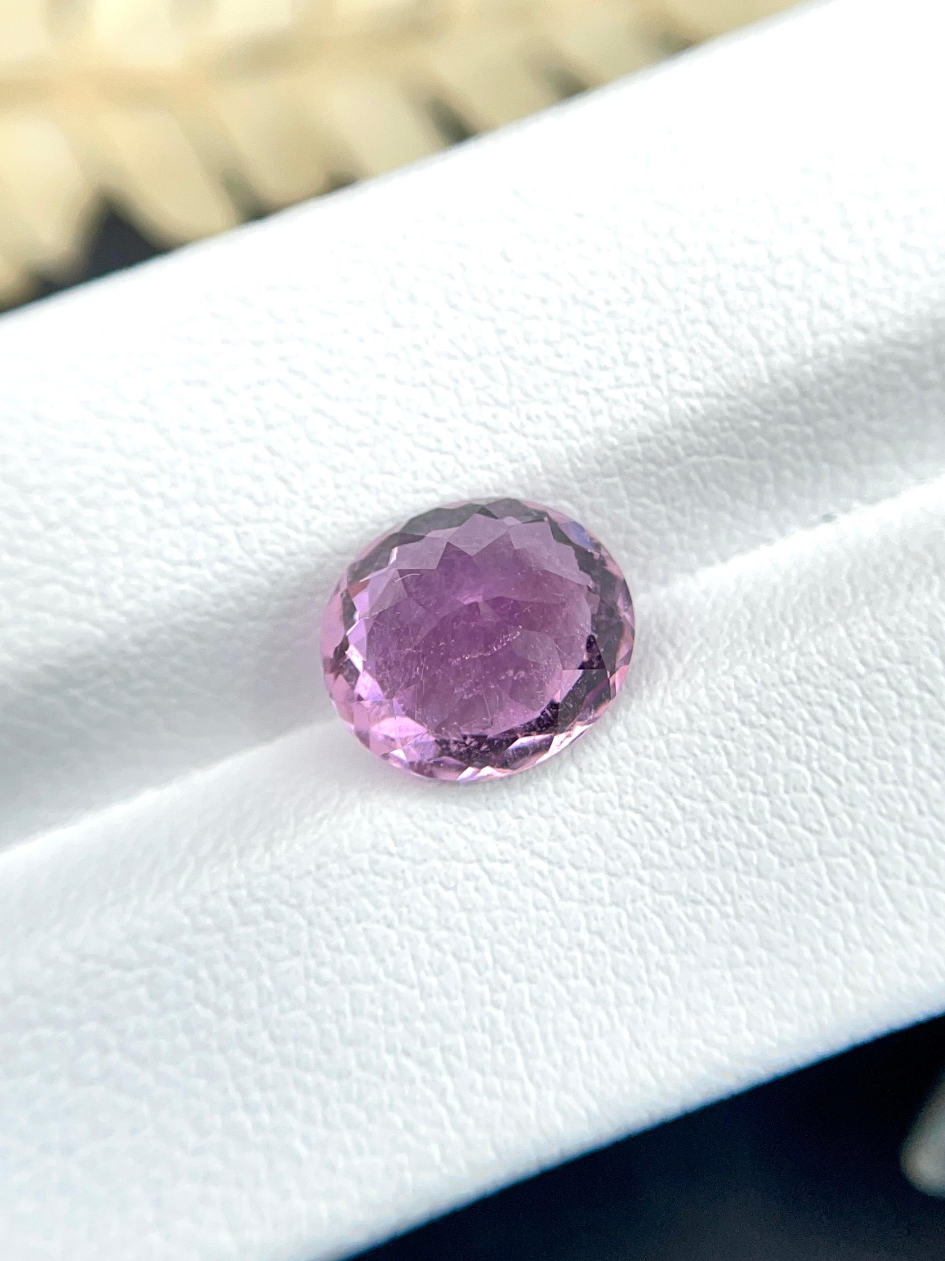 fuscia pink cuprian tourmaline, 3.69ct oval cut — view 6