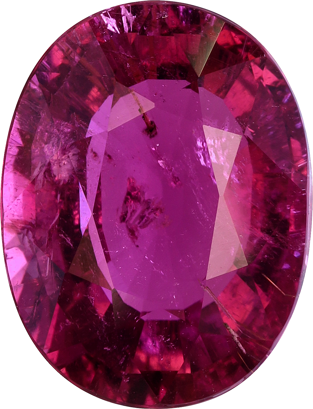 Oval cut cuprian tourmaline