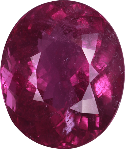 Oval cut cuprian tourmaline, 15.36 by 12.97 mm, shown at actual size