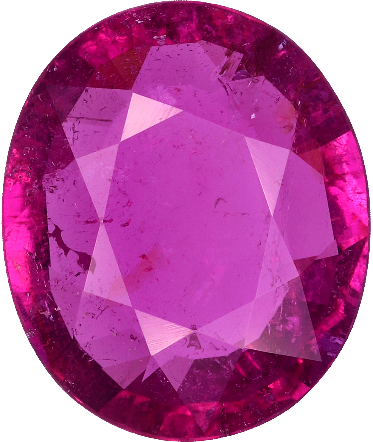 Oval cut cuprian tourmaline