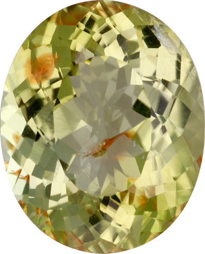Oval cut cuprian tourmaline, 12.31 by 9.91 mm, shown at actual size