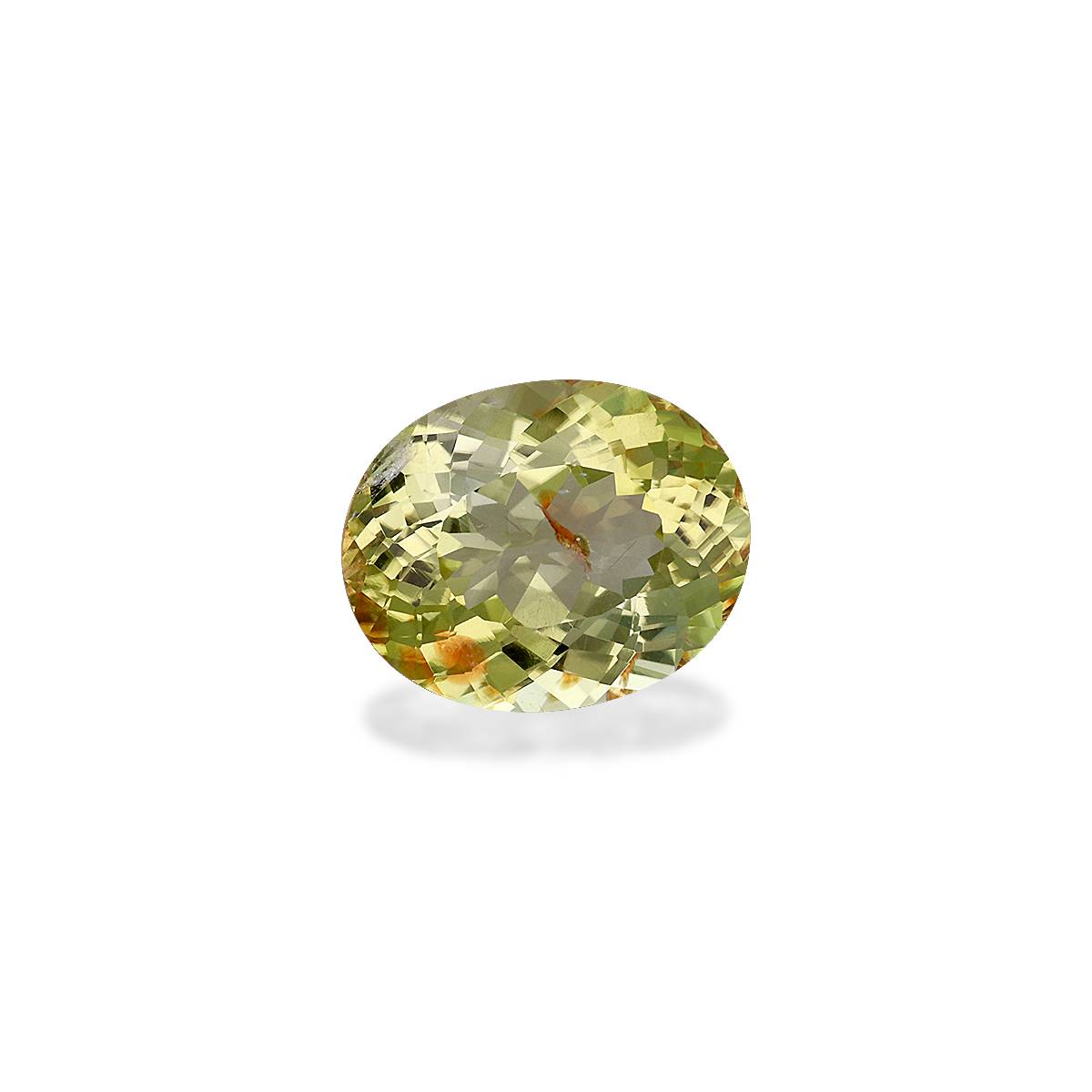 lime green cuprian tourmaline, 5.23ct oval cut — view 3
