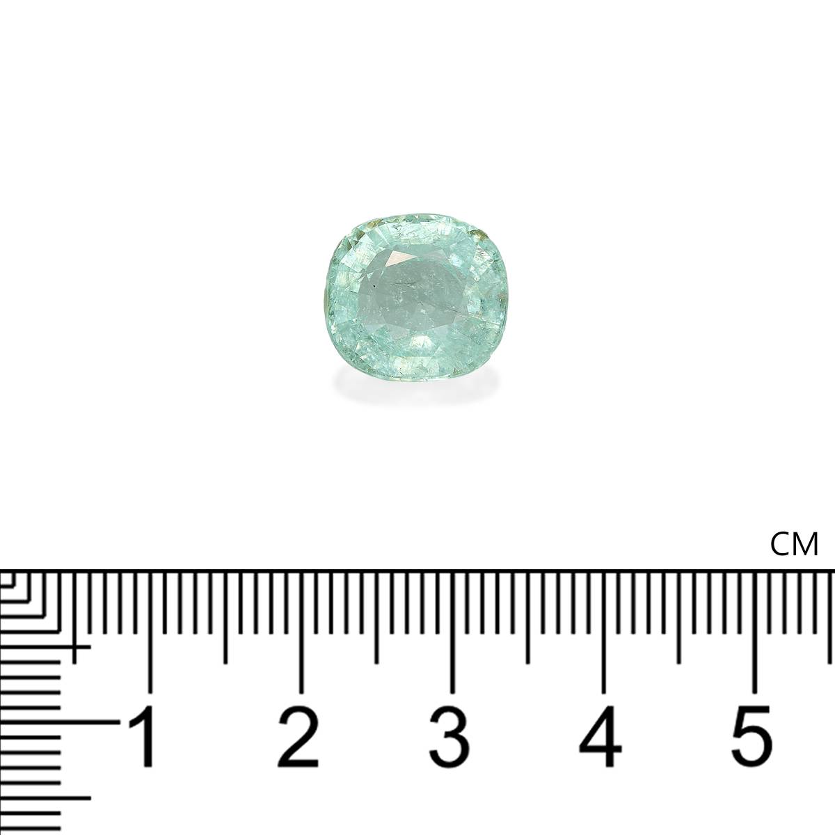 Neon green cuprian tourmaline, 7.5ct cushion cut — view 4