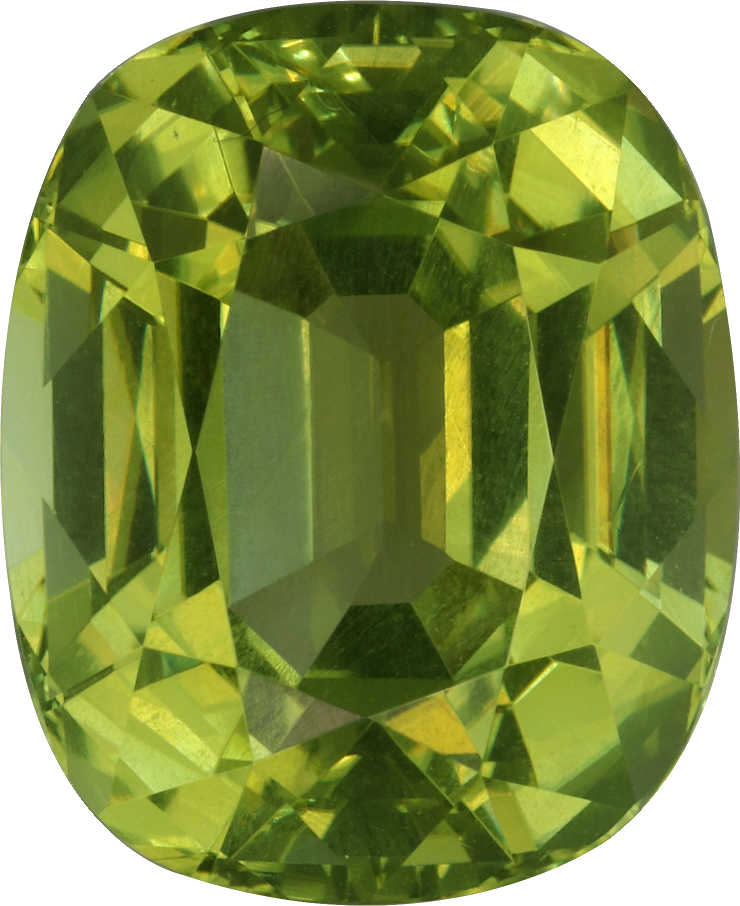 Cushion cut cuprian tourmaline, 14.61 by 11.98 mm, shown at actual size