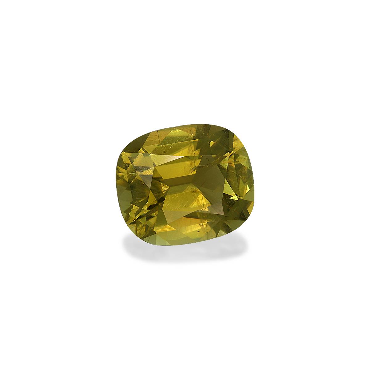 moss green cuprian tourmaline, 6.16ct cushion cut — view 3