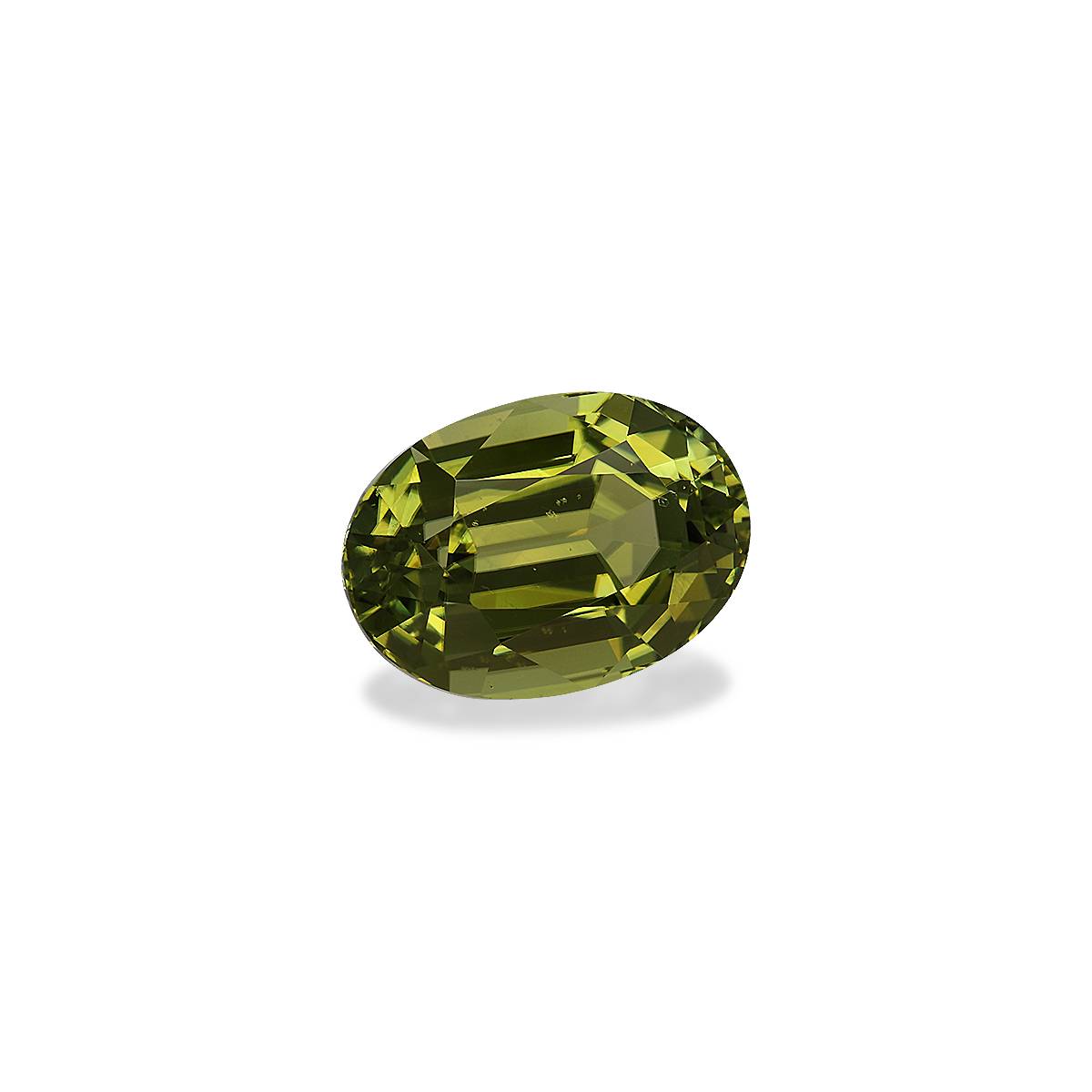 pistachio green cuprian tourmaline, 10.95ct oval cut — view 3