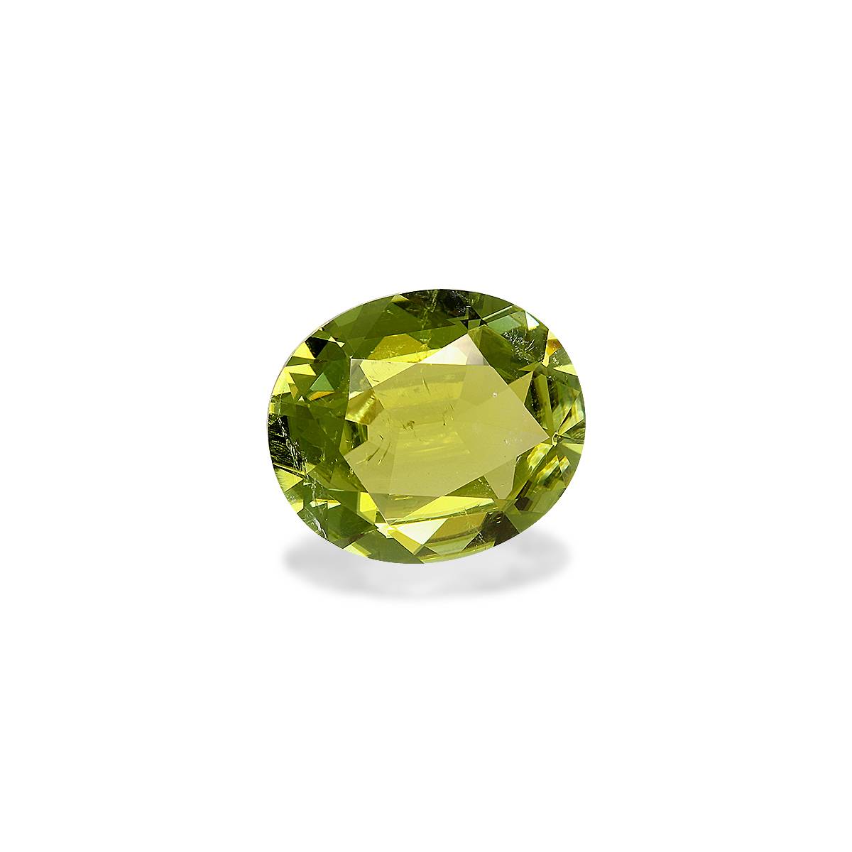 olive green cuprian tourmaline, 8.82ct oval cut — view 3