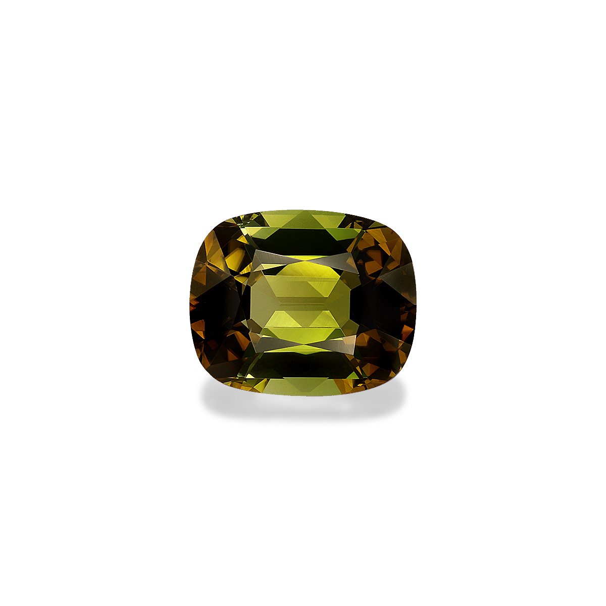 forest green cuprian tourmaline, 6.02ct cushion cut — main view
