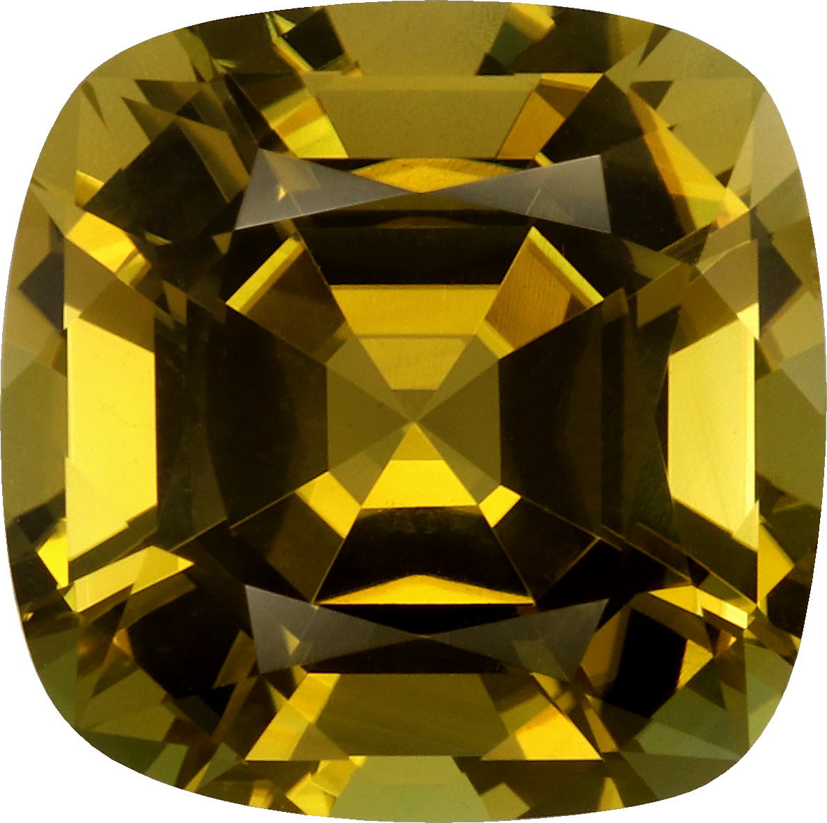 Cushion cut cuprian tourmaline, 9.5 by 9.44 mm, shown at actual size