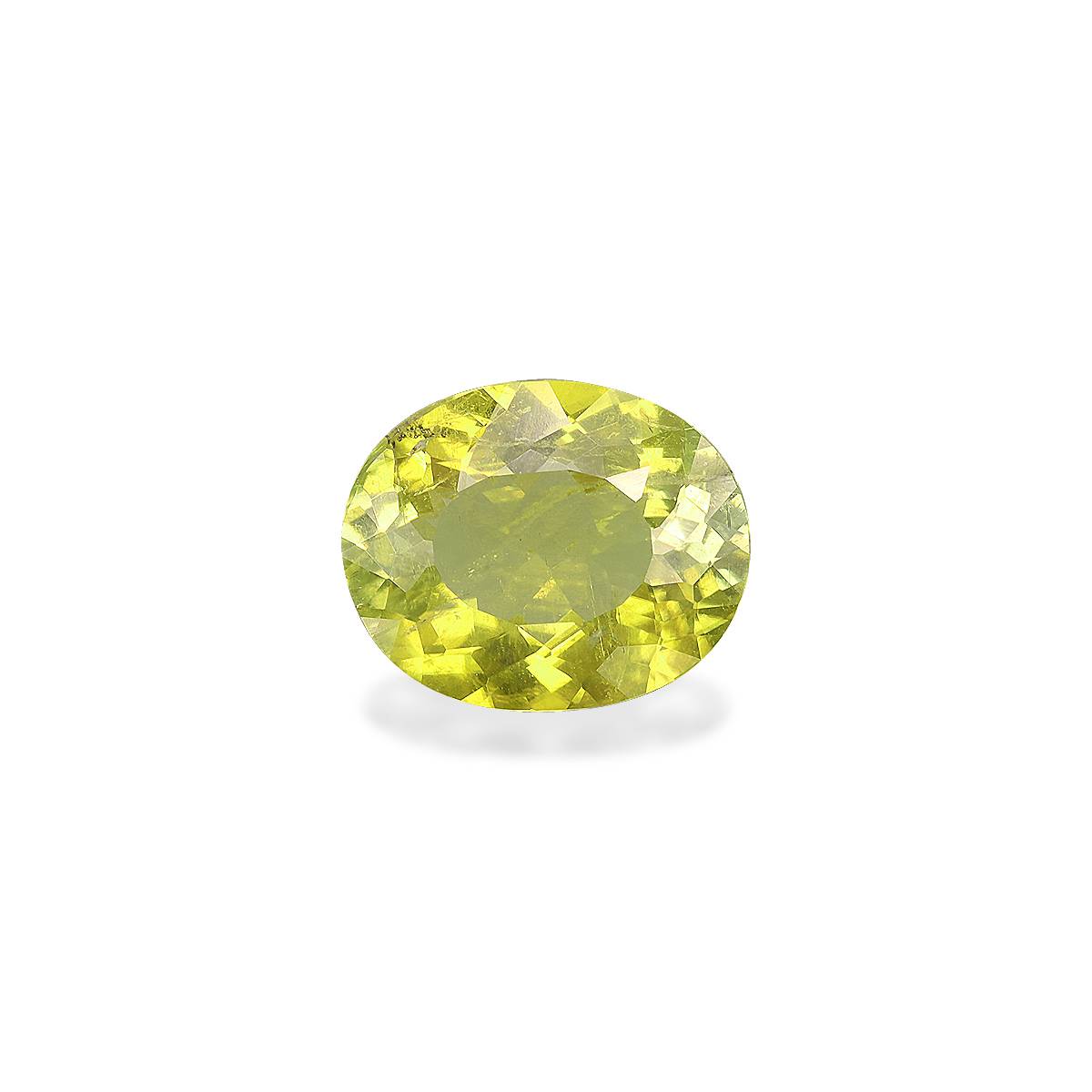 lime green cuprian tourmaline, 3.02ct oval cut — main view