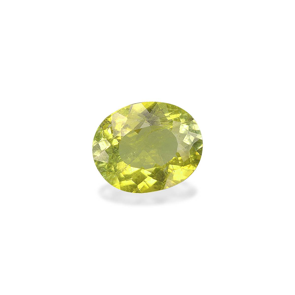 lime green cuprian tourmaline, 3.02ct oval cut — view 3