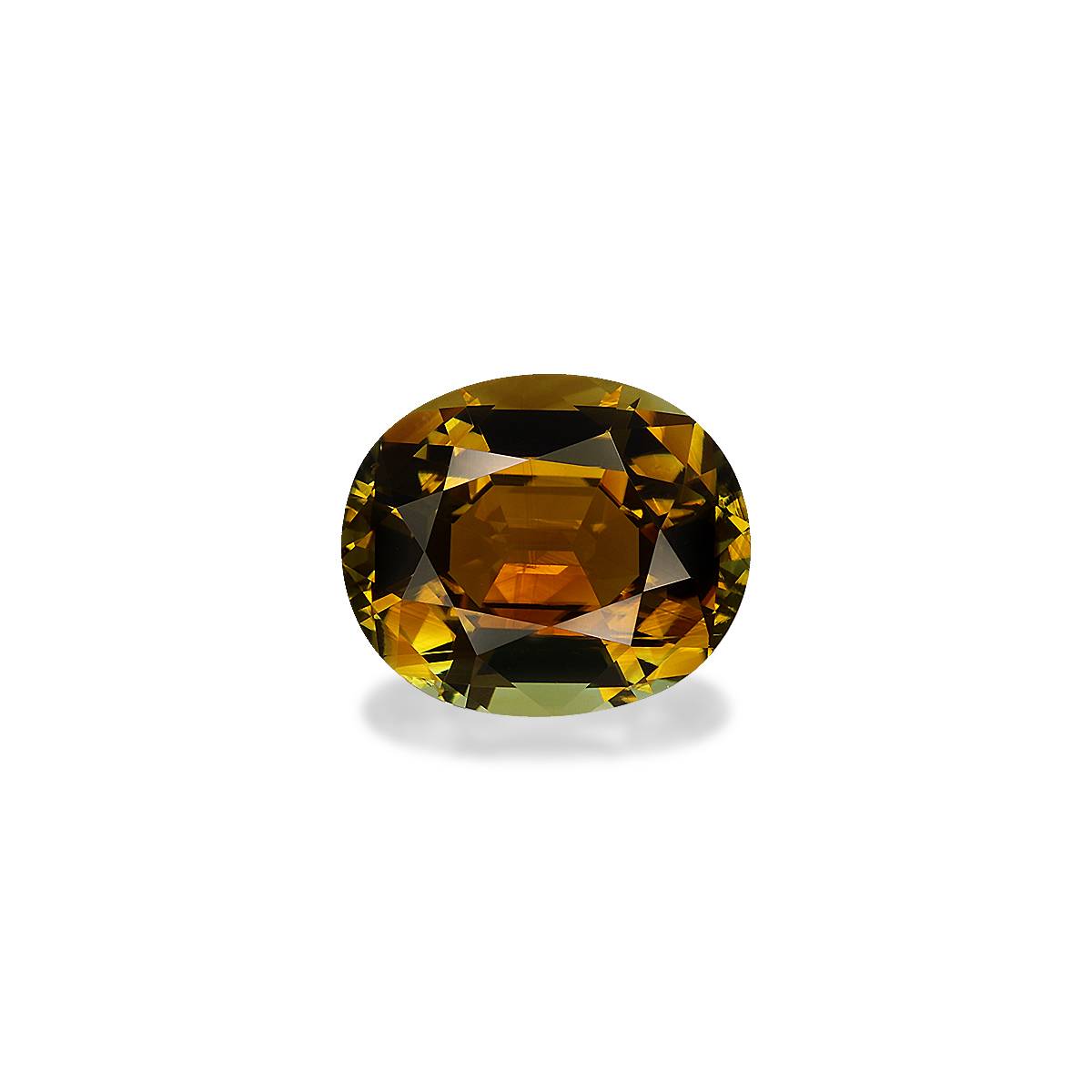 forest green cuprian tourmaline, 5.98ct oval cut — main view