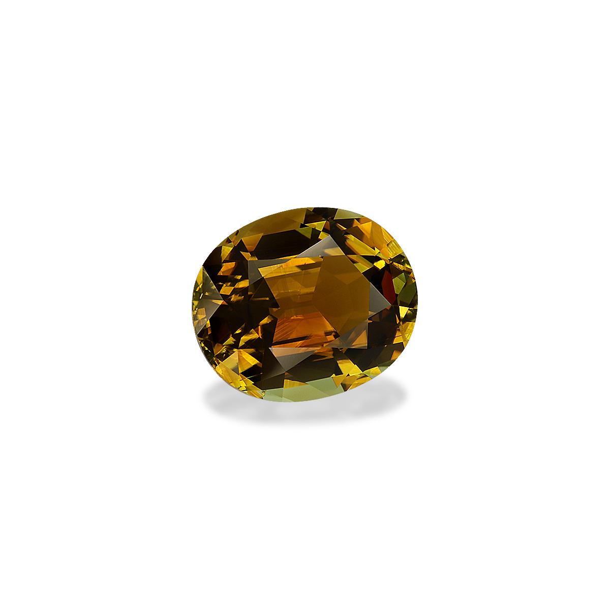 forest green cuprian tourmaline, 5.98ct oval cut — view 3