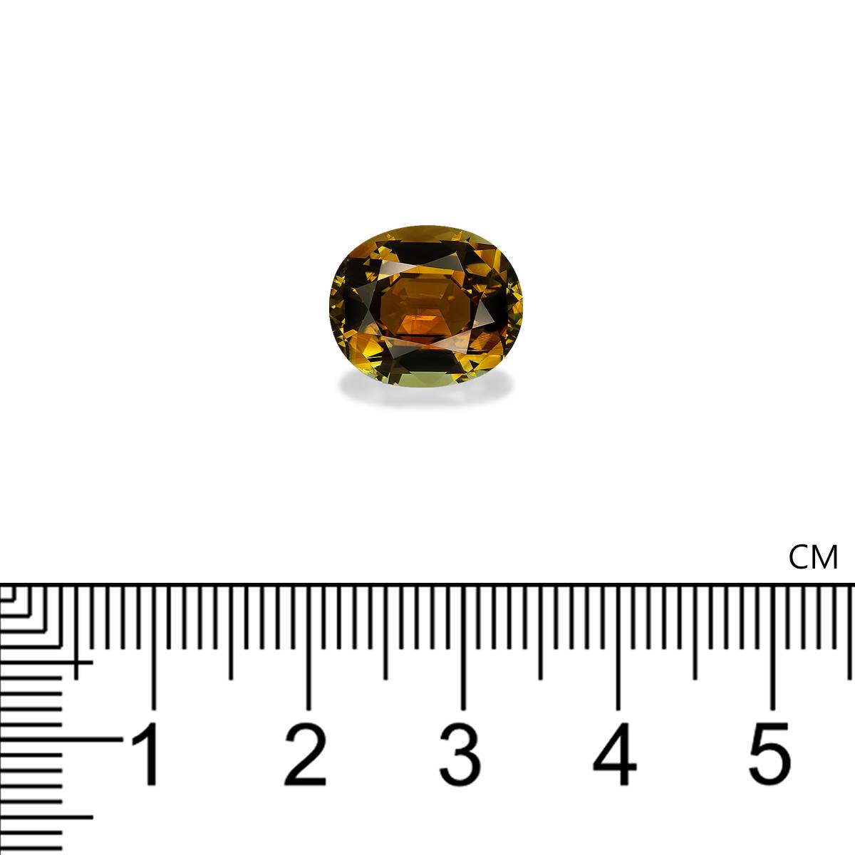 forest green cuprian tourmaline, 5.98ct oval cut — view 4
