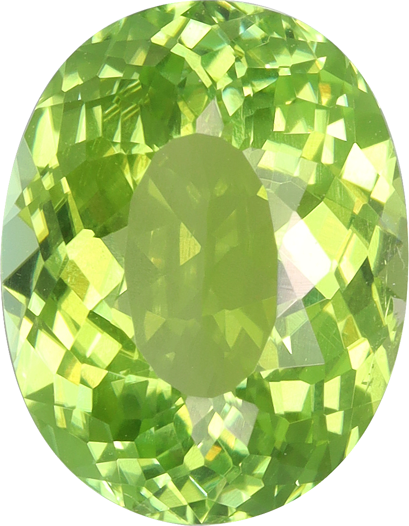 Oval cut cuprian tourmaline, 10.34 by 8.07 mm, shown at actual size