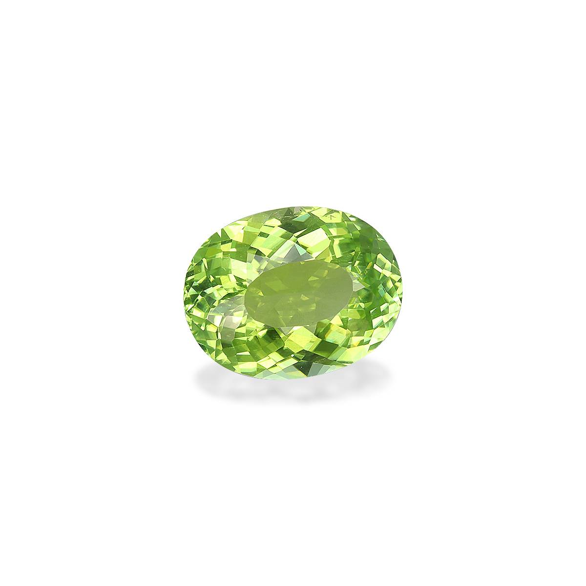 lime green cuprian tourmaline, 2.84ct oval cut — view 3