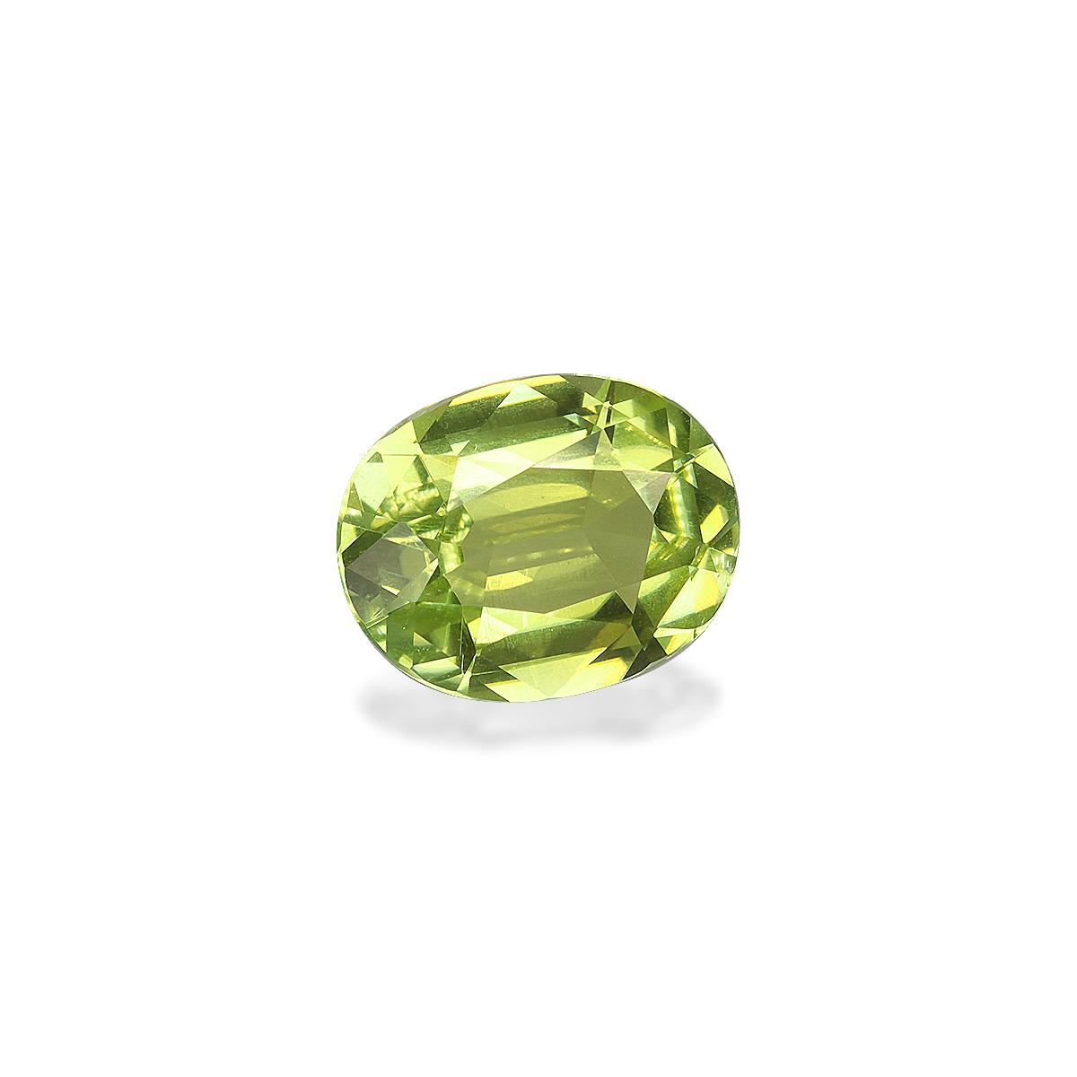 lime green cuprian tourmaline, 2.54ct oval cut — view 3