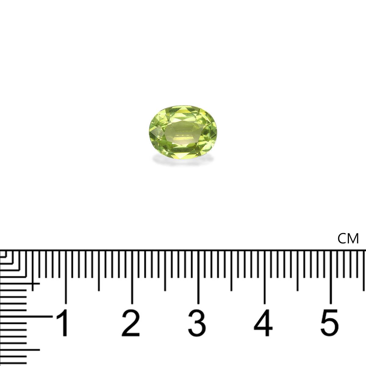 lime green cuprian tourmaline, 2.54ct oval cut — view 4