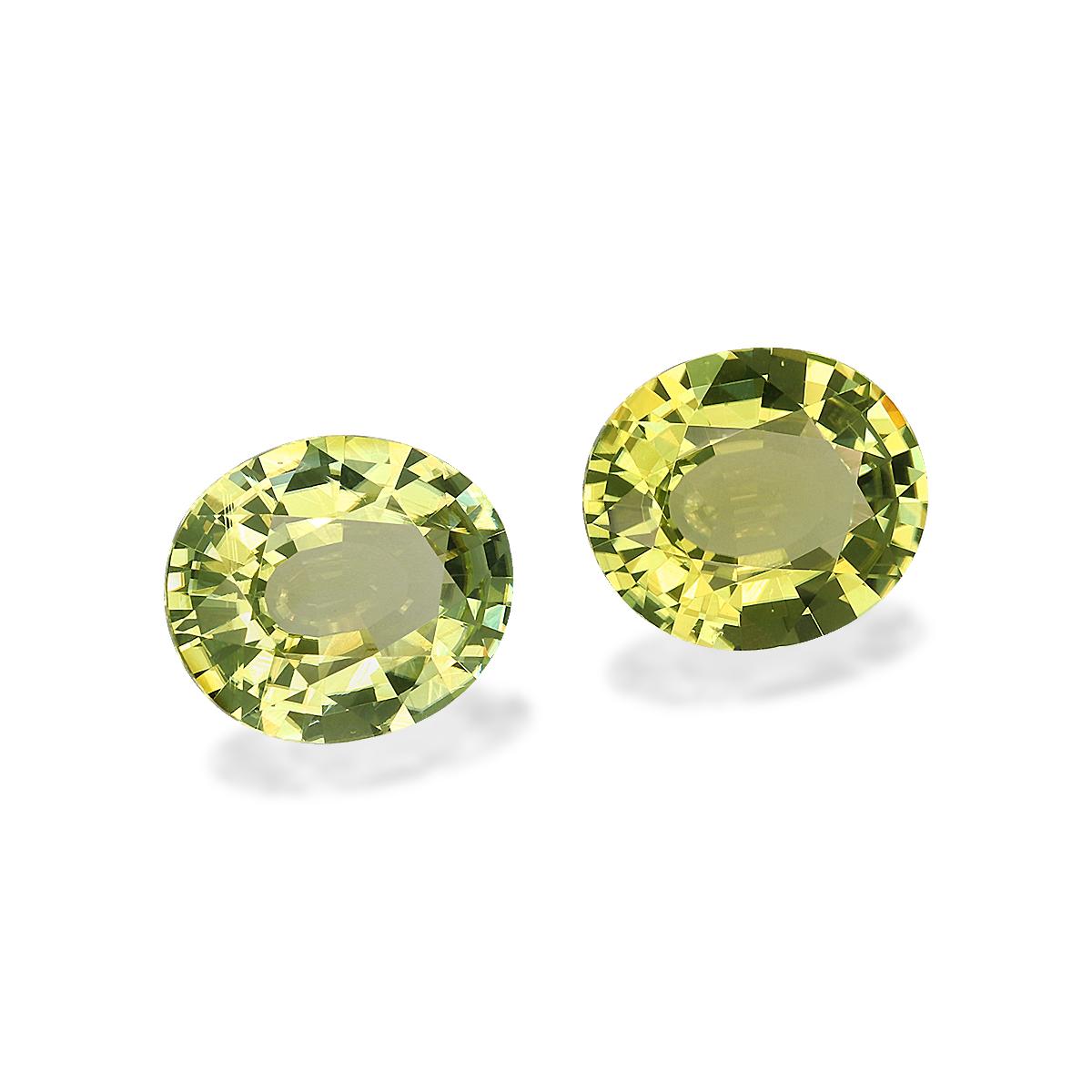 lime green cuprian tourmaline, 4.36ct oval cut — view 3