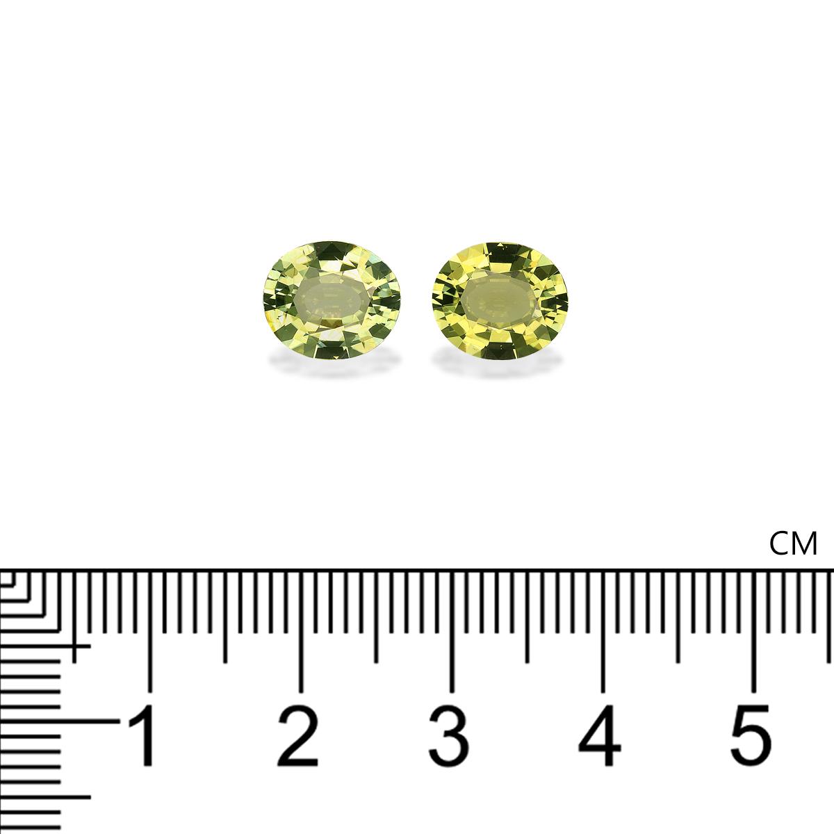 lime green cuprian tourmaline, 4.36ct oval cut — view 4