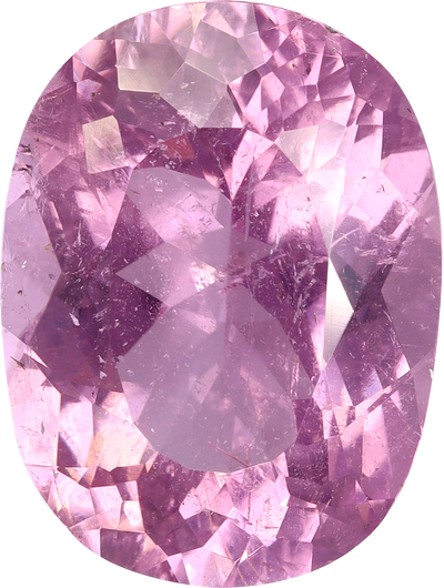 Cushion cut cuprian tourmaline, 17.07 by 12.81 mm, shown at actual size