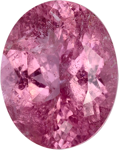 Oval cut cuprian tourmaline, 12.07 by 9.49 mm, shown at actual size