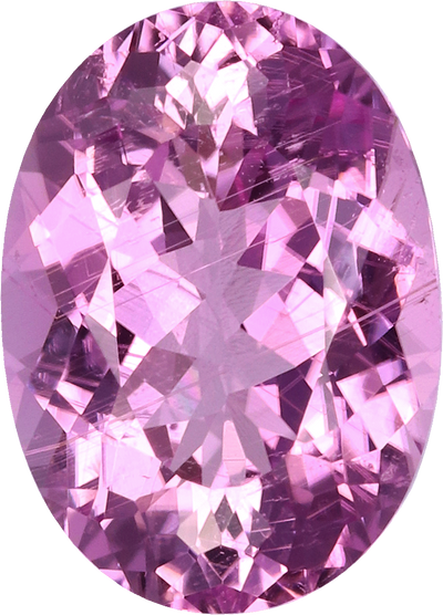 Oval cut cuprian tourmaline, 9.11 by 6.55 mm, shown at actual size