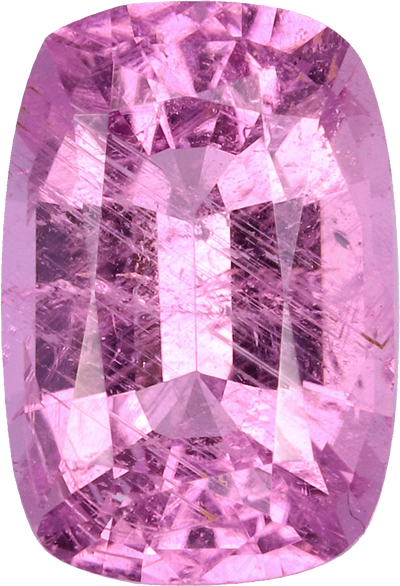 Cushion cut cuprian tourmaline, 9.4 by 6.33 mm, shown at actual size