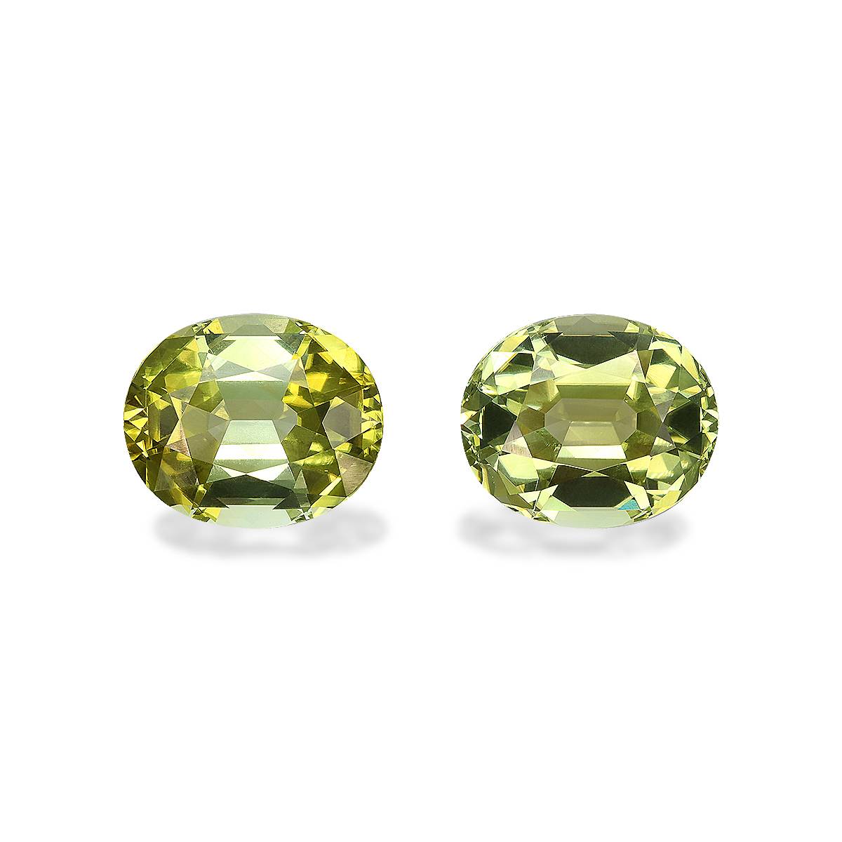 Lime Green Cuprian Tourmaline 16.92ct - 14x12mm Pair