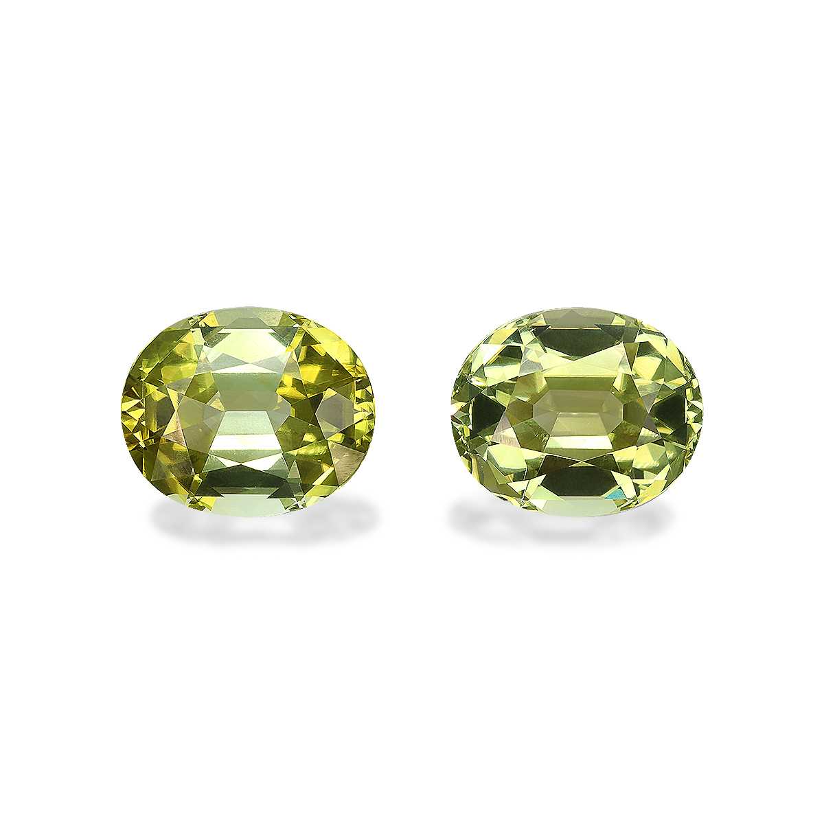 Lime Green Cuprian Tourmaline 16.92ct - 14x12mm Pair