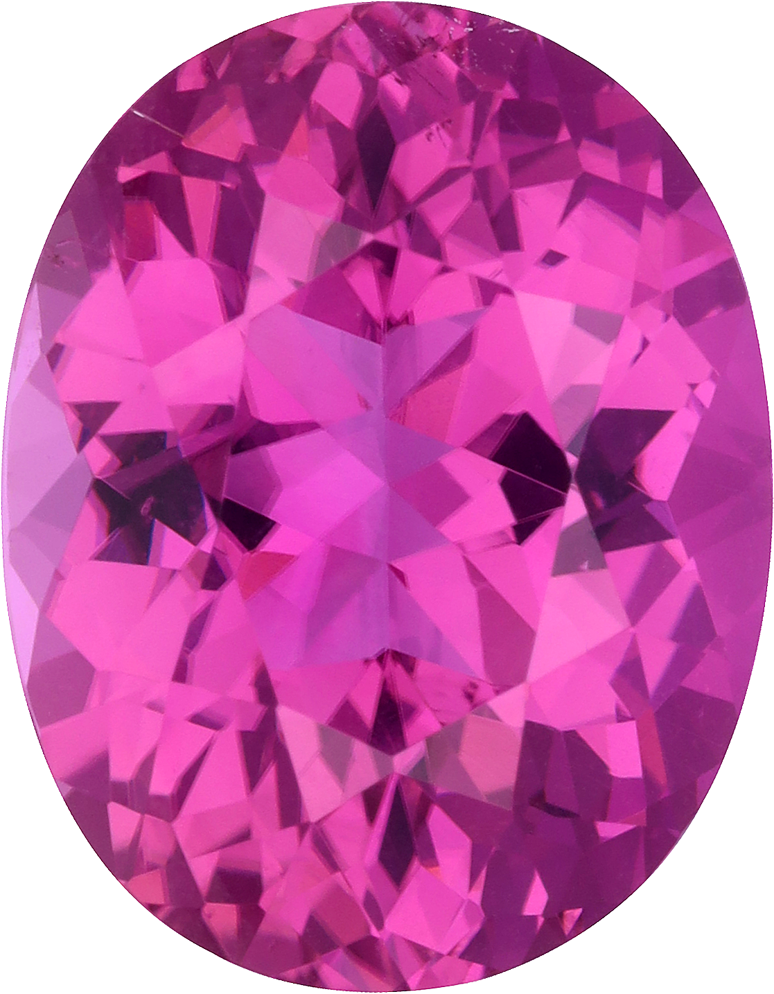 Oval cut cuprian tourmaline, 13.82 by 10.72 mm, shown at actual size