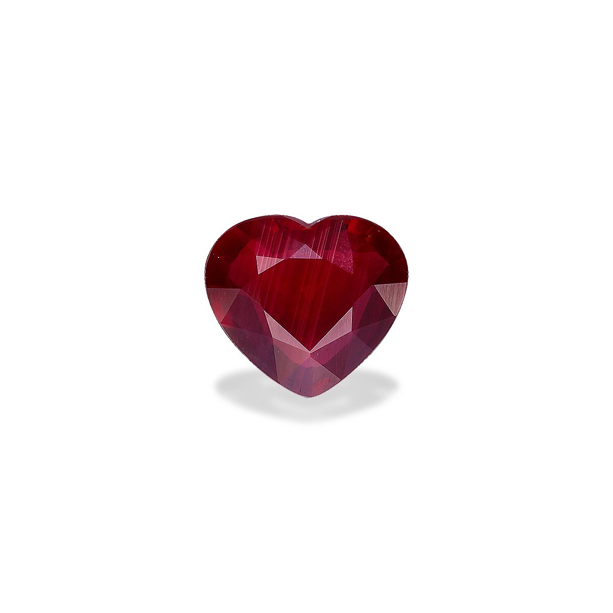red mozambique ruby, 3.21ct heart cut — main view