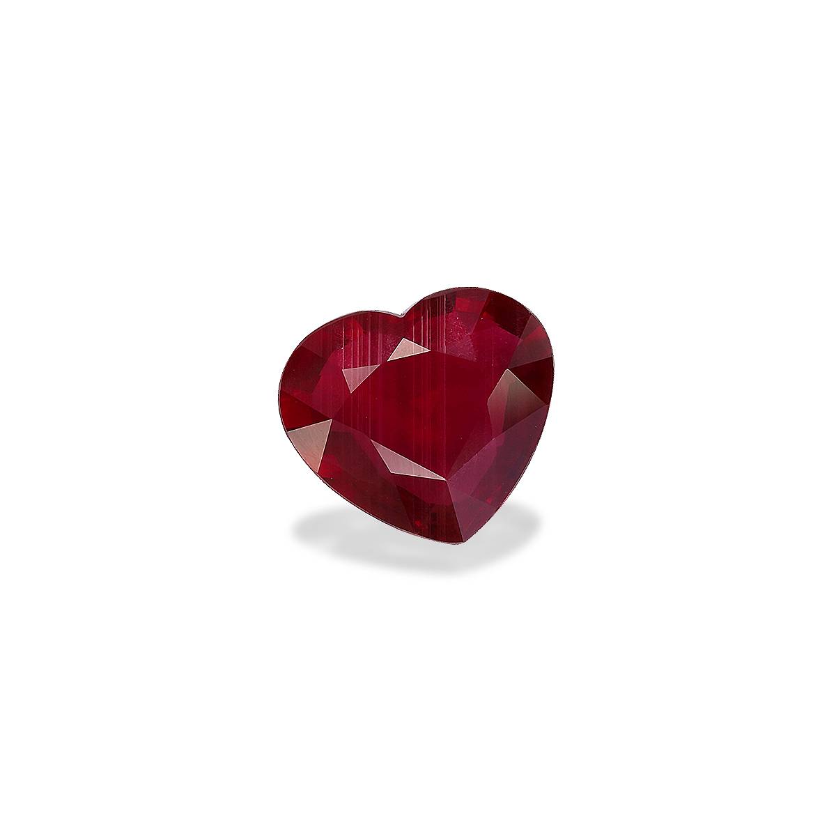 red mozambique ruby, 3.21ct heart cut — view 3