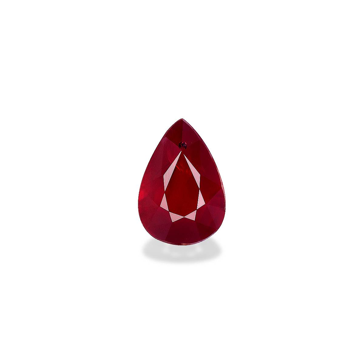 red mozambique ruby, 3.38ct pear cut — main view