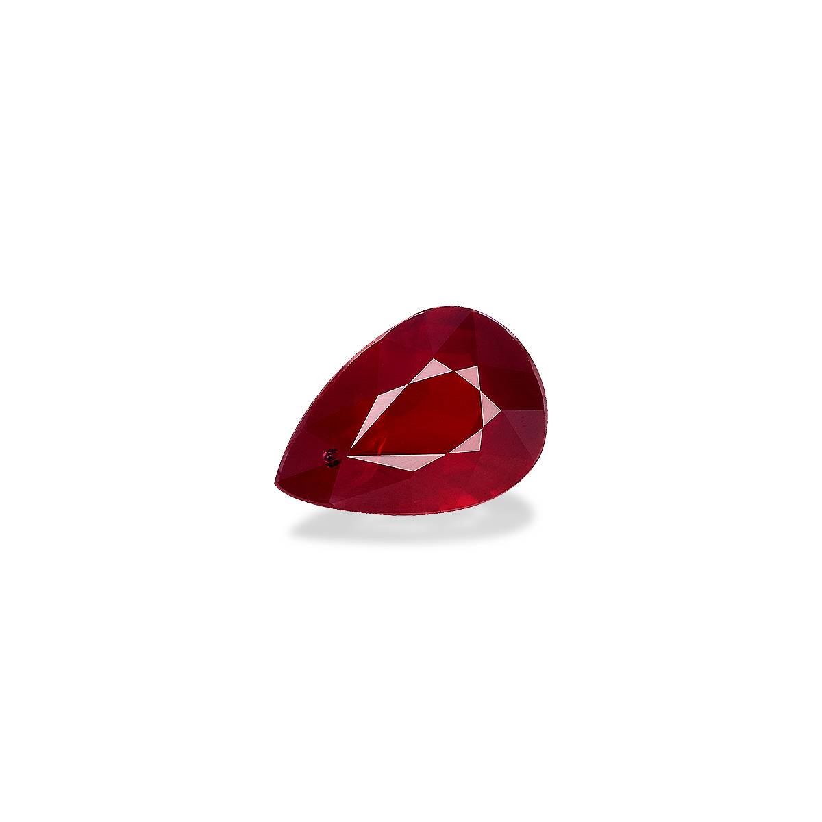 red mozambique ruby, 3.38ct pear cut — view 3