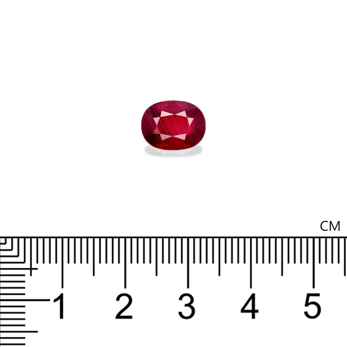 red mozambique ruby, 3.15ct oval cut — view 4