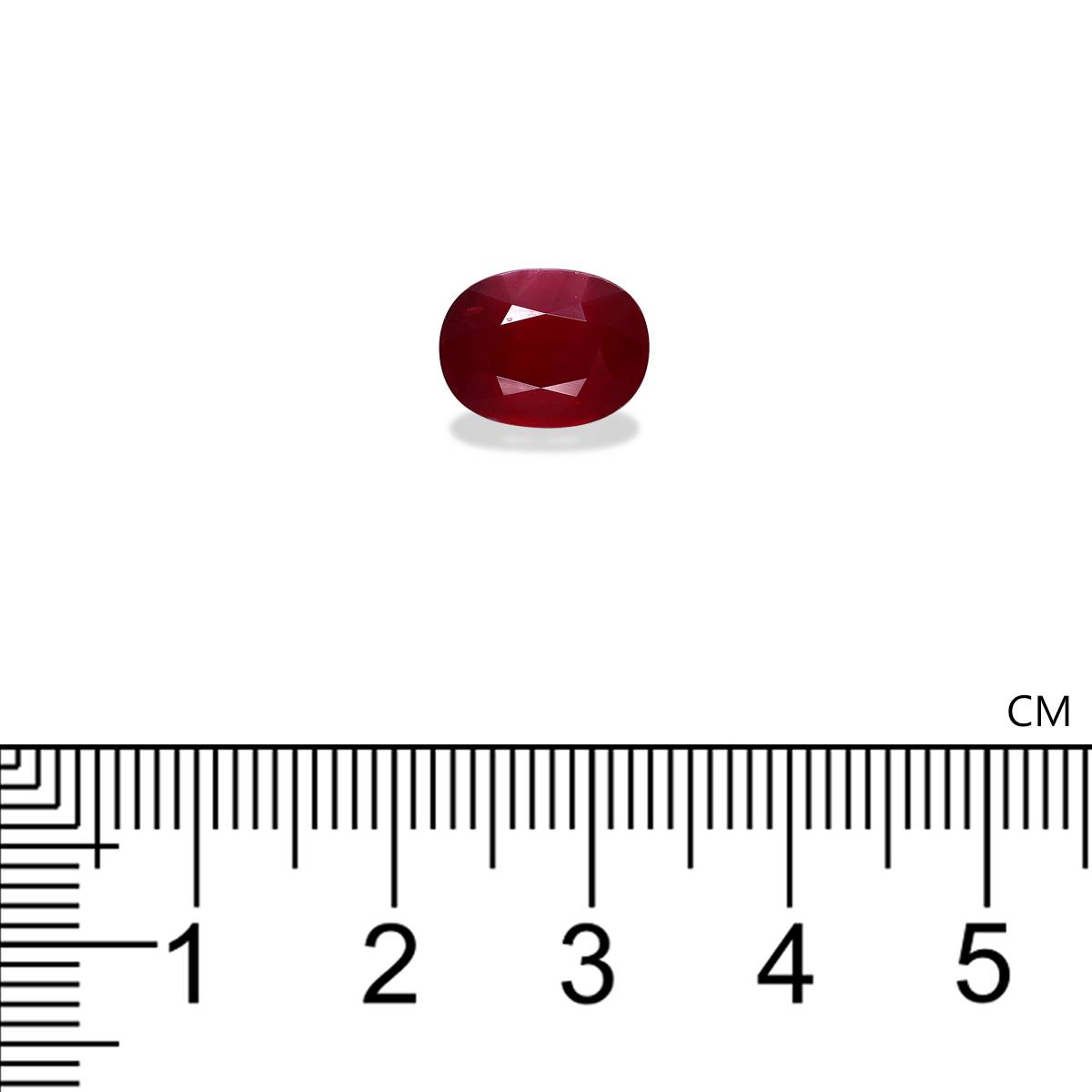 Pigeons Blood red mozambique ruby, 4.29ct oval cut — view 4