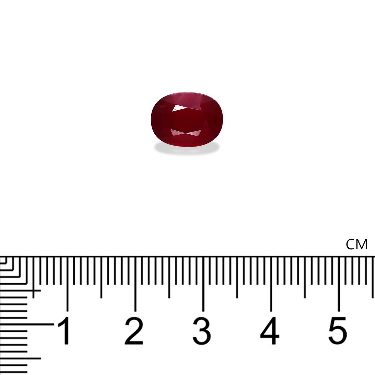 Pigeons Blood red mozambique ruby, 4.29ct oval cut — view 4