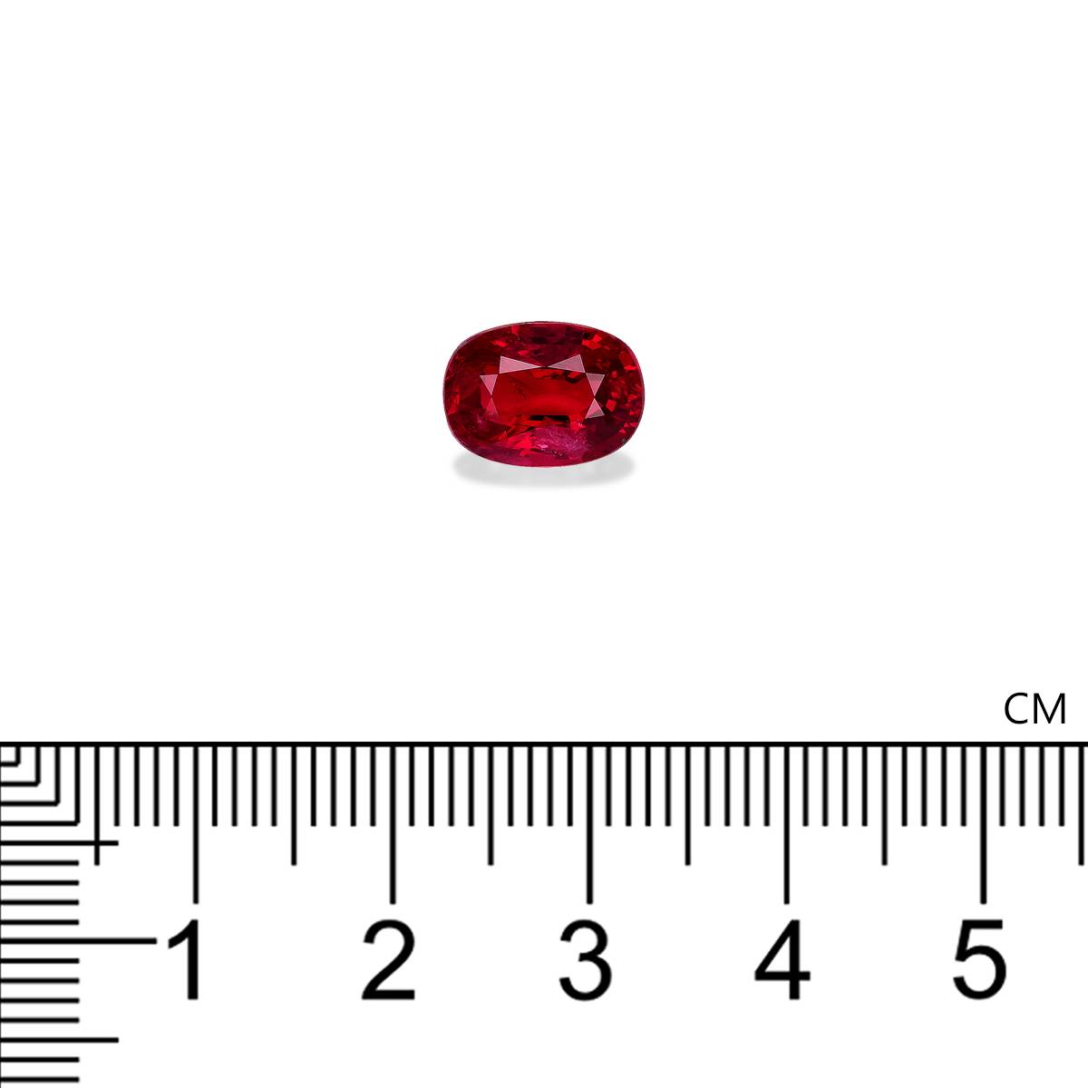 red mozambique ruby, 3.15ct oval cut — view 4