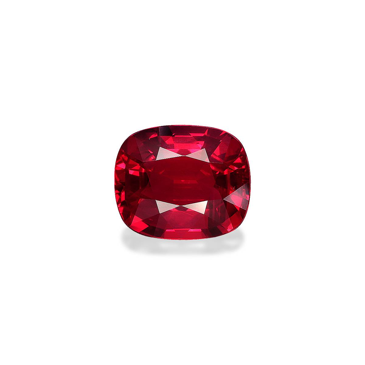 Crimson Red red mozambique ruby, 5.08ct cushion cut — main view