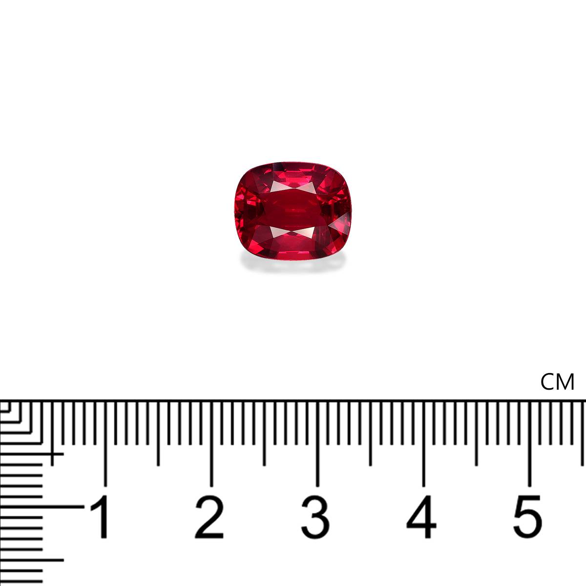 Crimson Red red mozambique ruby, 5.08ct cushion cut — view 4