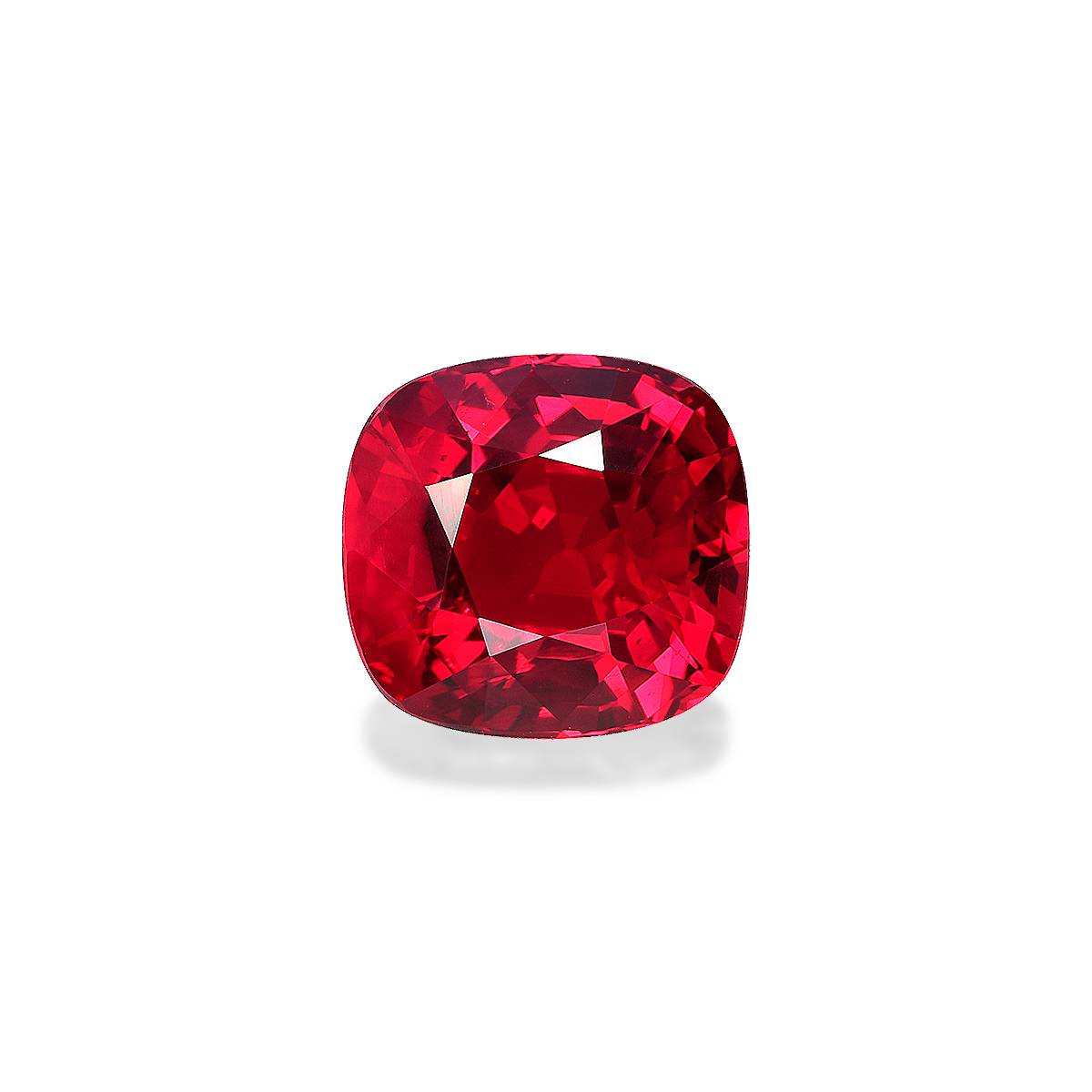 Crimson Red red mozambique ruby, 5.04ct cushion cut — main view