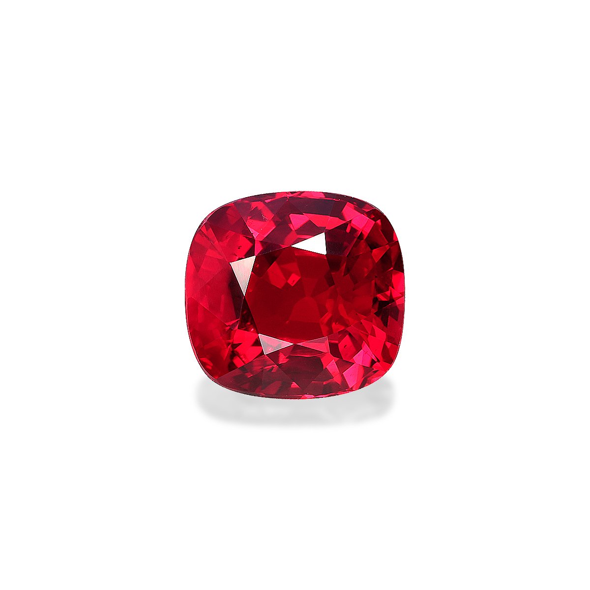 Crimson Red red mozambique ruby, 5.04ct cushion cut — main view