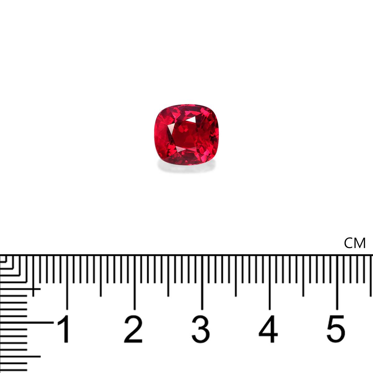 Crimson Red red mozambique ruby, 5.04ct cushion cut — view 4