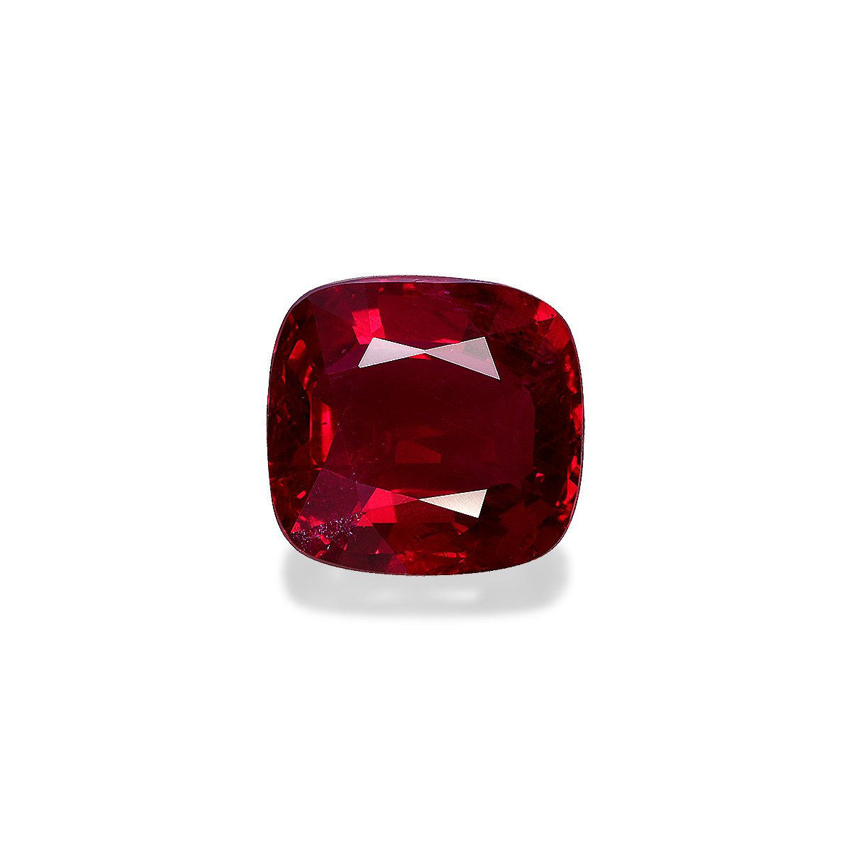 Pigeons Blood red mozambique ruby, 5.03ct cushion cut — main view