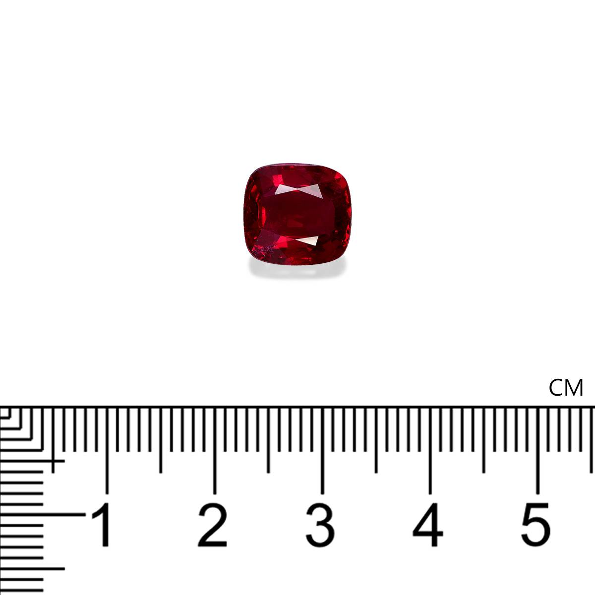 Pigeons Blood red mozambique ruby, 5.03ct cushion cut — view 4