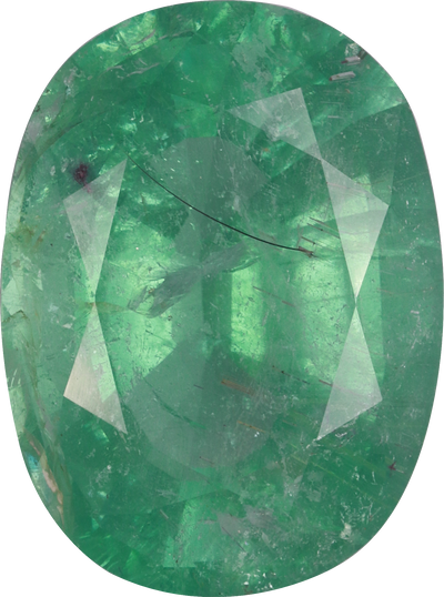 Oval cut paraiba tourmaline, 22 by 16.5 mm, shown at actual size