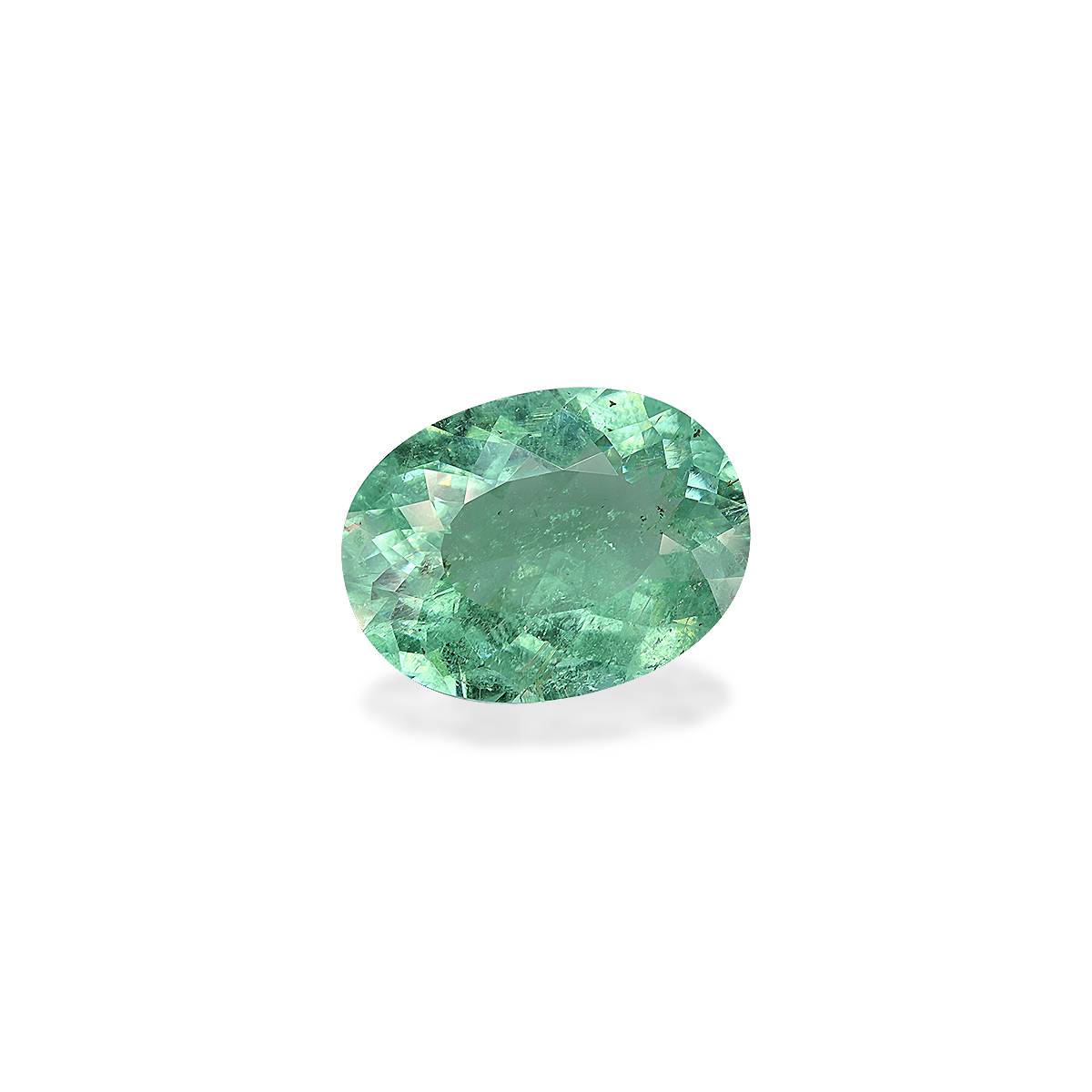Neon green paraiba tourmaline, 14.11ct oval cut — view 3