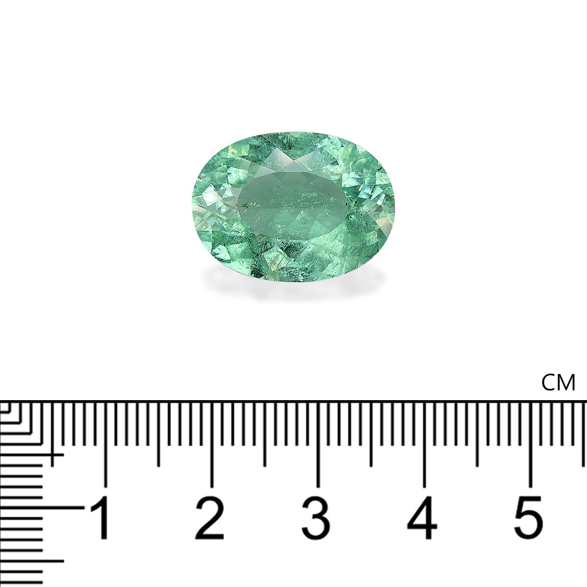 Neon green paraiba tourmaline, 14.11ct oval cut — view 4