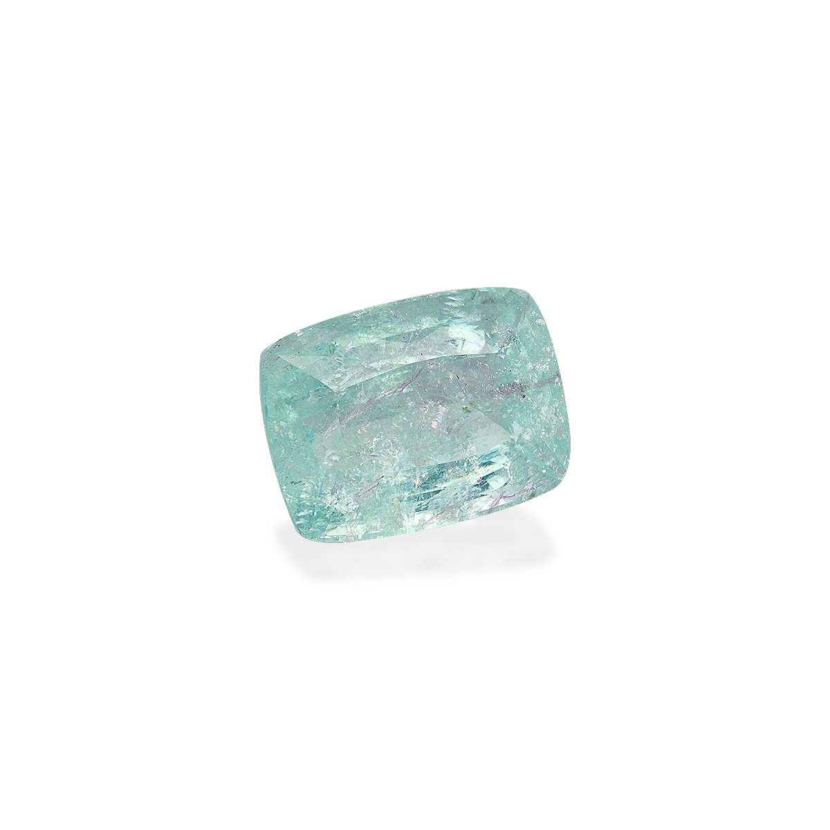 sky blue paraiba tourmaline, 42.01ct cushion cut — view 3